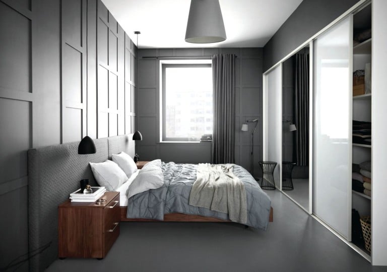 Un rideau de chambre à thème gris