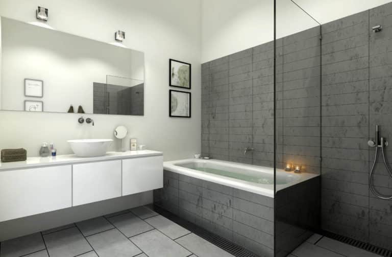 Une salle de bain transparente